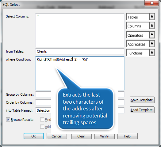 Right 2 chars from RTrimmed Address